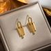 Trendy titanium steel material, genuine gold plated tassel earrings, light luxury, cold and indifferent style earrings,_ipsvogv.com