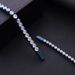 New Titanium Blue Chain Hip-Hop Jewelry Unisex Single Row Stone Stainless Steel Tennis Bracelet_ipsvogv.com