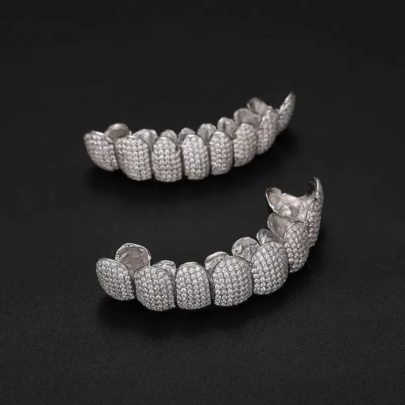mouth Grills Exclusive Customization Moissanite Teeth Grillz Iced Out Hop Sier Decorative Braces Real Dia Bg Tooth_ipsvogv.com