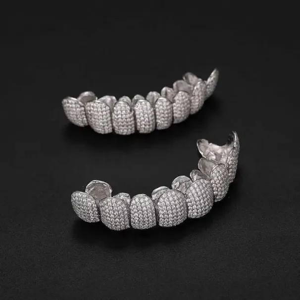 mouth Grills Exclusive Customization Moissanite Teeth Grillz Iced Out Hop Sier Decorative Braces Real Dia Bg Tooth_ipsvogv.com