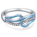 Pure Geometric Drip Oil Women's Copper Ring Zircon Jewelry_ipsvogv.com