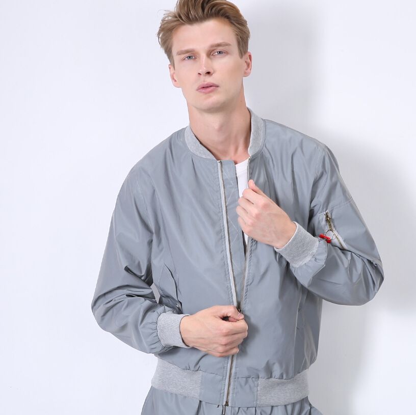 Men's Clothing New winter quilted reflective flight jacket fashion baseball jacket large size coat short jacket_ipsvogv.com