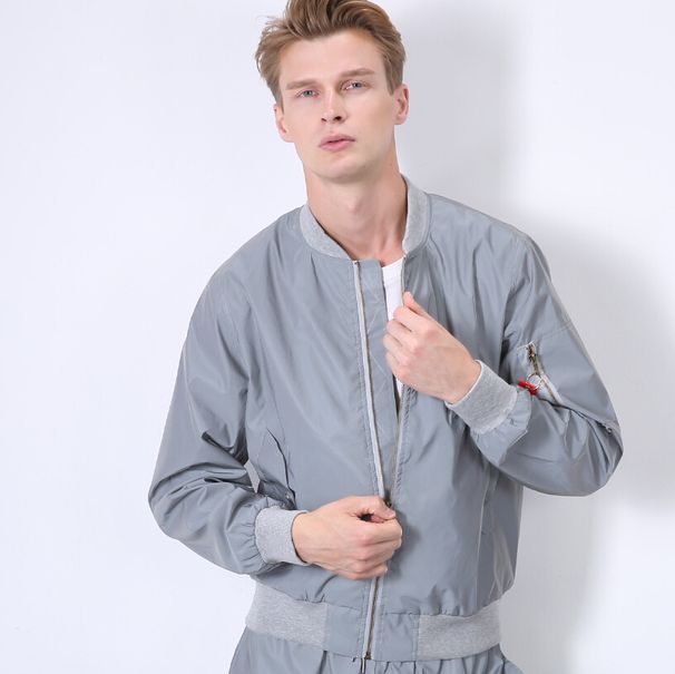 Men's Clothing New winter quilted reflective flight jacket fashion baseball jacket large size coat short jacket_ipsvogv.com
