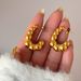 Real Gold Electroplated Titanium Steel Polished Geometric Round Beads Vintage Gold And Silver Earrings_ipsvogv.com