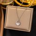 High End Double-sided Shell Heart-shaped Pendant Necklace With Korean Personality, Simple And Versatile Collarbone Chain_ipsvogv.com