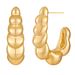 Hot Sale Real Gold Brass Electroplating Simple Design Personality Versatile Daily Earrings For Women_ipsvogv.com