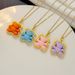 Titanium Steel Necklace, Colorful Cookies, Hot Selling Teddy Bear, Versatile And Cool Style Collarbone Chain Accessories_ipsvogv.com
