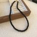 New Chinese Style Black Round Bead Necklace With Niche Design, Versatile Collarbone Chain, Simple, Fashionable, High-end_ipsvogv.com
