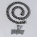 Hip hop full diamond letter MONEY pendant necklace trendy exaggerated punk Cuban bone chain jewelry_ipsvogv.com