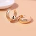 Unisex Striped Hoop Earrings Gold Hoop Earrings Simple Earrings Female_ipsvogv.com