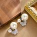 High Version Fashionable Small Diamond Butterfly Pendant, Pearl Earrings, Female Minimalist Temperament, High-end Silver_ipsvogv.com
