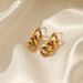 Women’s Jewelry Set Fashion Cuban Chain Earrings Simple Chain Stainless Steel Gold Plated Earrings Fashion Creative Popular Design Earrings_ipsvogv.com
