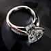 Cao Shi's Live Broadcast Korean Version Of The Light Luxury Fashion Four Claw Flower Bud Simulation Diamond Engagement_ipsvogv.com
