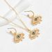 Angel Eye Hip Hop Jewelry Set - Diamond Accent Earrings & Long Clavicle Chain Necklace For Women, Trendy Streetwear Accessories_ipsvogv.com