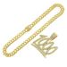 Hip Hop Digital Dominance Hangtag Cuban Chain Necklace Men's Full Diamond 1000 Point Pendant Trendy Street Accessories_ipsvogv.com