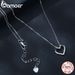 Ready Stock BAMOER Necklaces For Women, D Color VVS1 Moissanite Sterg Sier Minimalist Heart Pendant Necklace Engagement Jewel_ipsvogv.com