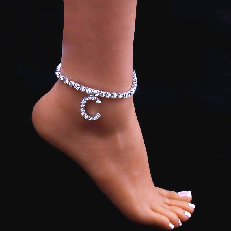 popular capital English alloy letter Anklet personalized fashion Beach men and women applicable Anklet Anklet_ipsvogv.com