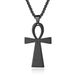 Ancient Egyptian Ankh Cross Titanium Steel Necklace Niche Personality Trendy Wear Pendant_ipsvogv.com