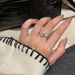 Glacier Love "high-end, Light Luxury, Clear And Cool, Water Droplet Zircon Pigeon Egg With Adjustable Opening Ring_ipsvogv.com