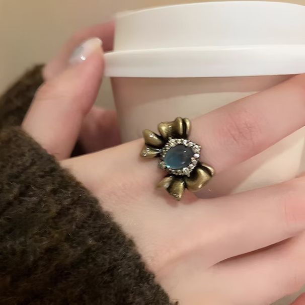 Make An Old Bow Women's New Style, Internet Celebrity Personality, Simple Index Finger Light Luxury Fashion Ring, Ring_ipsvogv.com