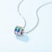 Rainbow Zircon Necklace Female S925 Silver Ring Inlaid Colored Gemstone Fashion Clavicle Chain Light Luxury Style_ipsvogv.com