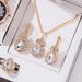 New jewelry pendant earring ring set fashionable bridal decoration colorful three piece wedding photography accessories_ipsvogv.com