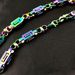 Rainbow Iridescent Stainless Steel 8.5mm Width Man's Woman's Necklace Bracelet Chain Jewelry_ipsvogv.com