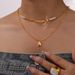 Fashionable Minimalist Double-layer Layered Love Pendant Accessory With Pearl Like Design And Copper Material Necklace_ipsvogv.com