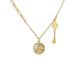 Luxury Fritillaria Inlaid with Instant Money Pendant Necklace, Titanium Steel Colorless Collar Chain, Light Luxury_ipsvogv.com
