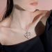 Hot Sale Heart Shaped Mom Necklace Female Simple Double Heart Clavicle Necklace_ipsvogv.com