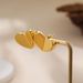 Women’s Jewelry Set Fashion Simple And High End Gold Plated Three Dimensional Heart Shaped Smooth Two Sided Earrings Simple Earrings_ipsvogv.com