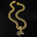 New hip-hop zinc alloy crown QUEEN letter full diamond pendant with temperament and personality necklace jewelry_ipsvogv.com