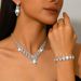 Women’s Jewelry Set Fashion Necklace Set Bridal Wedding Jewelry Full Diamond Water Drop Fashion Jewelry Earrings Bracelet Light Luxury Rhinestones_ipsvogv.com