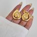 Spot Factory INS Fashionable Niche INS Retro Titanium Steel Conch Colored Zircon Polished Earrings_ipsvogv.com