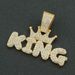 Hip Hop Letter KING Full Diamond Pendant Cuban Chain Men's And Women's Necklace Jewelry_ipsvogv.com