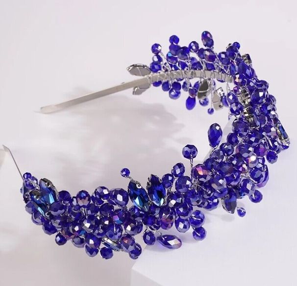 Bride Crystal Elegant Crystal Bridal Headband - Handcrafted Wave Design Hair Accessory For Weddings & Special Occasions_ipsvogv.com