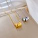 Body 【 Full Titanium Steel 】 Roman Circular Ring Temperament And Personality Are Extremely Simple. Real Gold Necklace In 【 】 Simple._ipsvogv.com