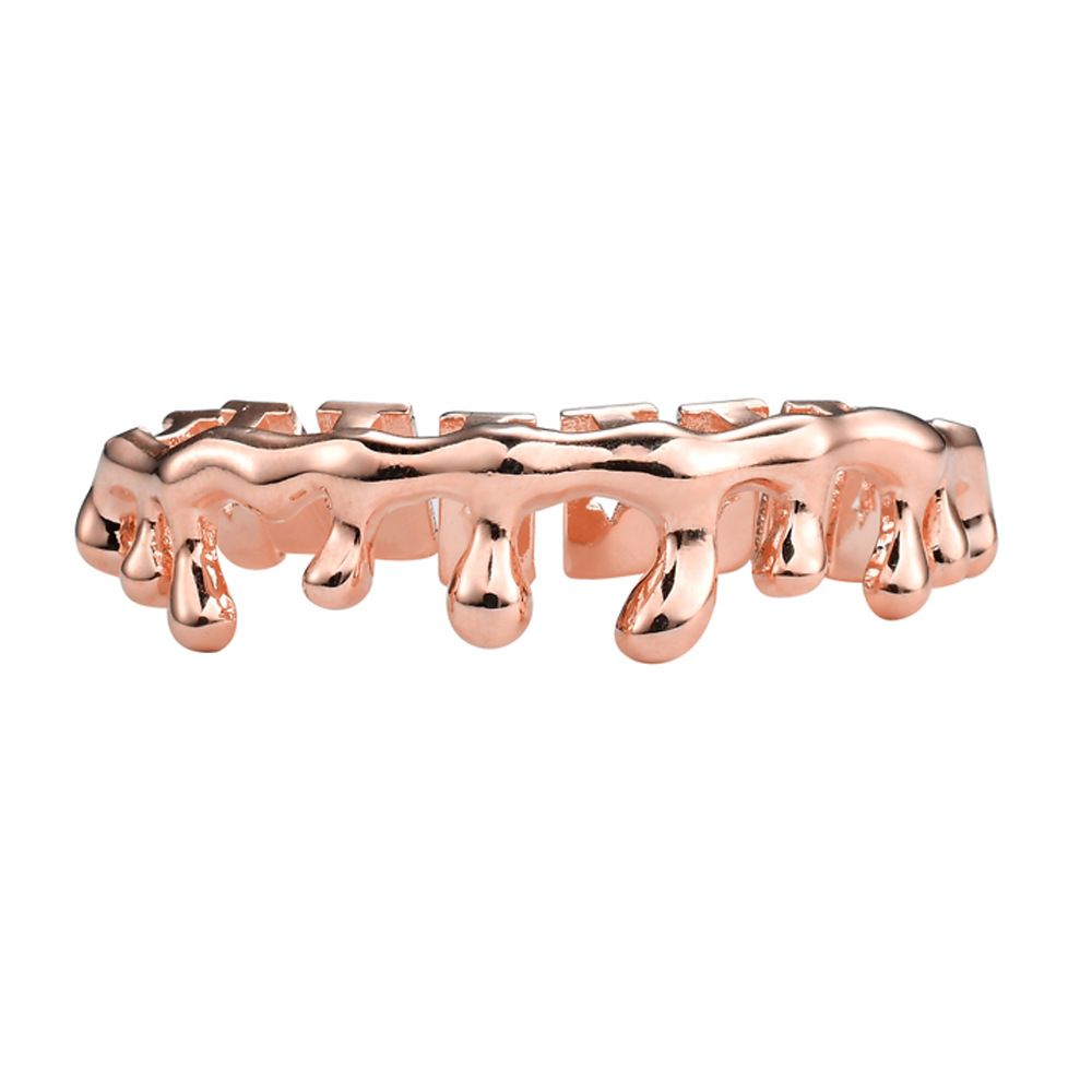 Unisex 10 Tooth Teardrop Style Hip Hop Braces Gold Braces Personality Trend New Style_ipsvogv.com