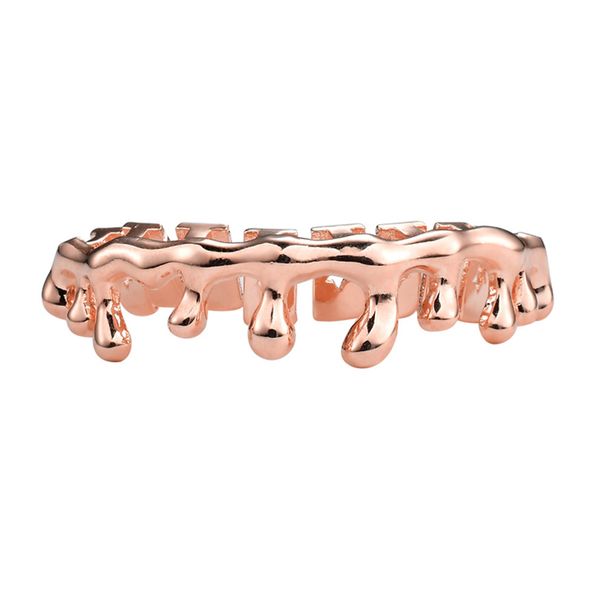 Unisex 10 Tooth Teardrop Style Hip Hop Braces Gold Braces Personality Trend New Style_ipsvogv.com