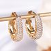 Cao Shi's hip-hop street diamond inlaid personalized niche earrings Instagram trendy women's minimalist earring hollowed_ipsvogv.com