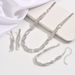 Jewelry & Accessories Claw Chain Rhinestone Necklace Earrings Set Four Piece Braided Necklace Clavicle Chain Evening Accessories_ipsvogv.com