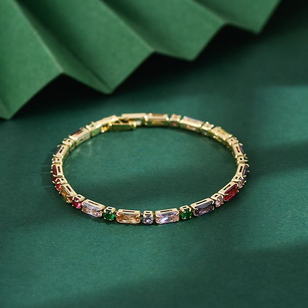 Women's Jewelry Micro Inlaid Colored Zircon Claw Chain Niche Design Chain Bracelet Female Fashion All Match Hand Jewelry_ipsvogv.com