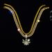 Hot Selling Fashion Hip Hop Long Stacking Maple Leaf Necklace Men And Women Street Personality Full Diamond Cuban Chain_ipsvogv.com