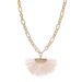 Bohemian Style Fan-shaped Pendant With White Short Tassel Necklace, Ethnic Trend, Street Style, Straight_ipsvogv.com