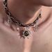 Unisex Maillard Brown Blazing Sun Star Necklace Men And Women Niche Design Retro Hot Girl Leather Stitching Necklace Trend_ipsvogv.com