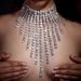 Fashion rhinestone tassel necklace luxurious sexy multi layer exaggerated versatile shining full diamond clavicle necklace_ipsvogv.com