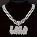 Hot Selling New Fashion Water Drop LOLO Letter Full Diamond Necklace Unisex Versatile Hip Hop Cuban Chain_ipsvogv.com