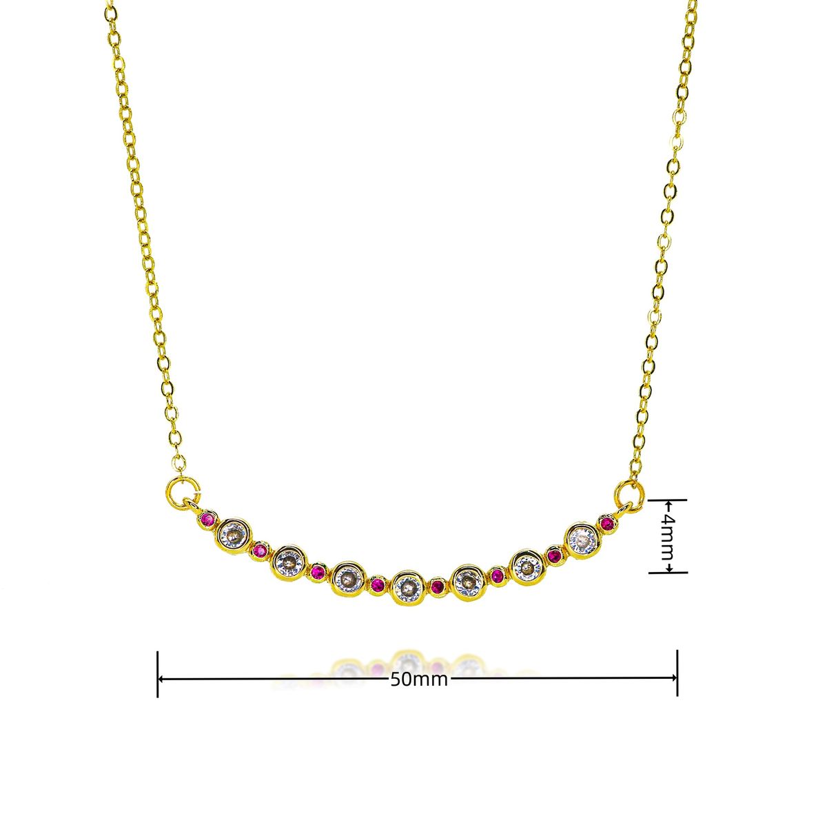 Light Luxury Niche Zircon Geometric Copper Plated Gold Necklace Korean Super Fairy Versatile Temperament Clavicle Chain Net Celebrity Necklace_ipsvogv.com