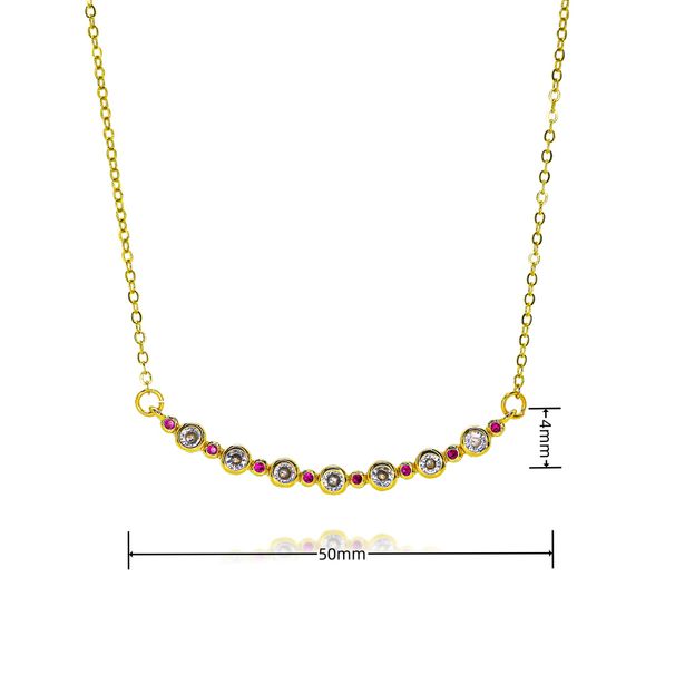 Light Luxury Niche Zircon Geometric Copper Plated Gold Necklace Korean Super Fairy Versatile Temperament Clavicle Chain Net Celebrity Necklace_ipsvogv.com