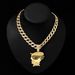 Hip Hop Cartoon Character Dexter Glasses Avatar Pendant Cool Hip-hop Cuban Necklace Accessories_ipsvogv.com